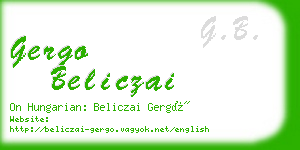 gergo beliczai business card